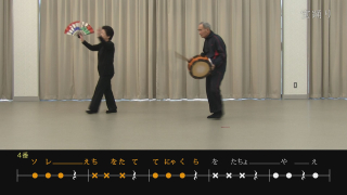篠原踊りの伝承用映像(下のテロップは歌詞と太鼓のリズム) 篠原踊りの伝承用映像(下のテロップは歌詞と太鼓のリズム)